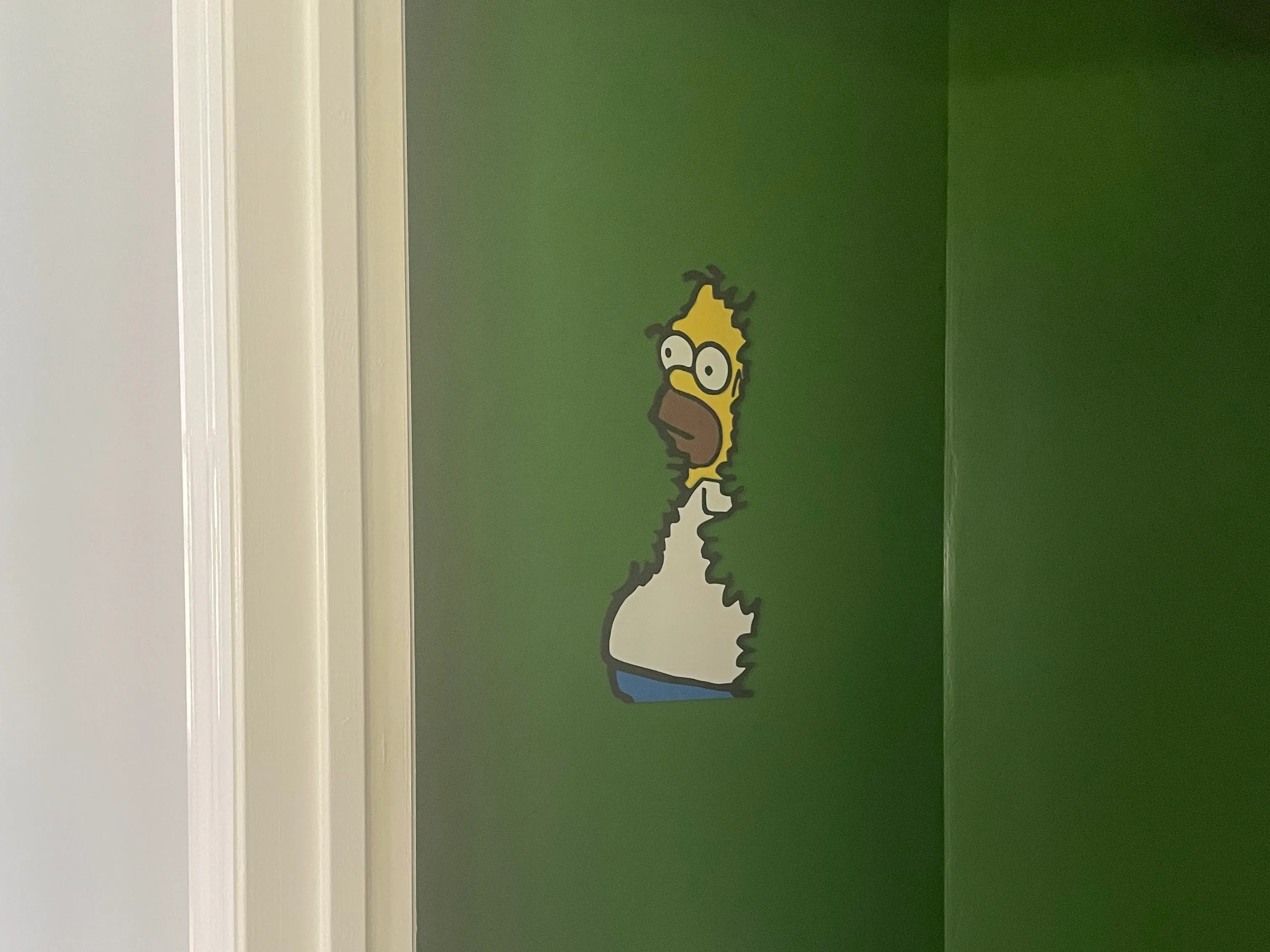 Homer Simpson bathroom art