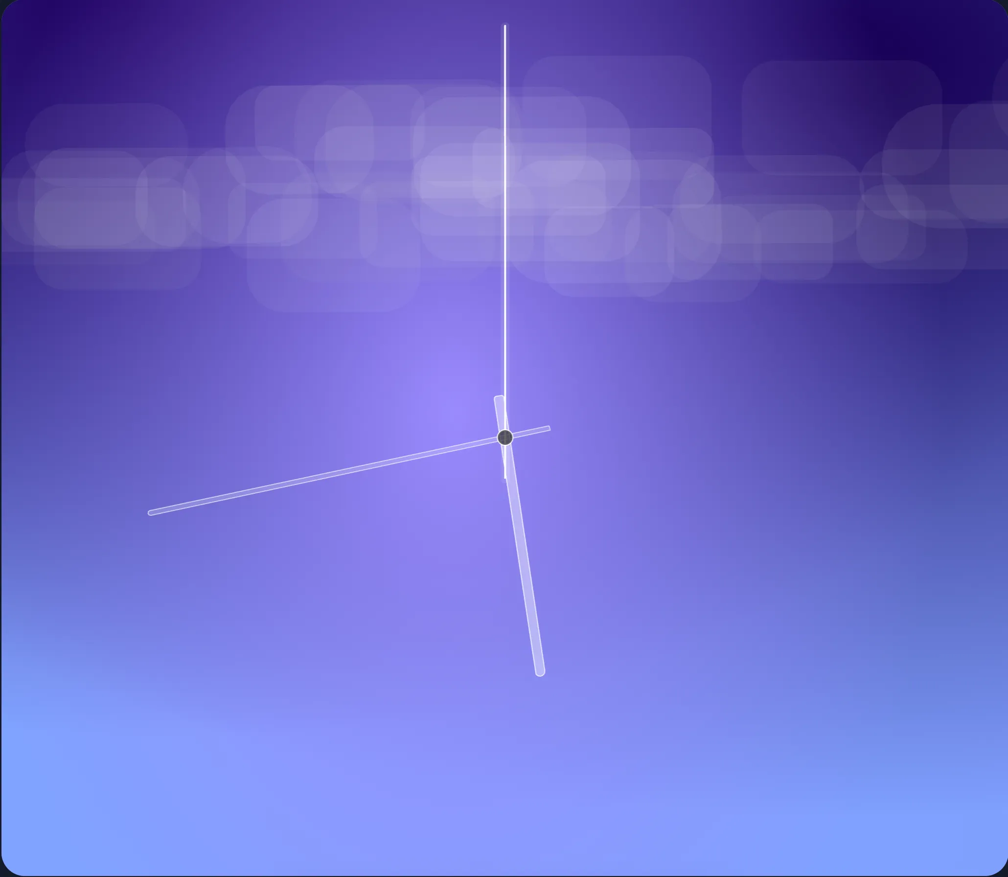 Animated window effect showing weather and time